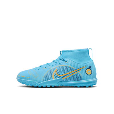 Calzado de futbol para pasto sintetico turf para ninos talla pequena grande Nike Jr. Mercurial Superfly 8 Academy TF. Nike MX